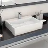 Image de vidaXL Lavabo Lave-Mains Vasque à Poser Evier Vasque à Monter Salle de Bain Intérieur Salle d'Eau Cabine de Toilette Maison 144063