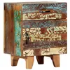 Image de vidaXL Table de Chevet Sculptée à la Main Bois de Récupération Table de Nuit Armoire Bout de Canapé Rangement Chambre à Coucher Salon Maison