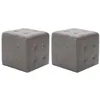Image de 2 pcs Tables de chevet Gris 30x30x30 cm Similicuir