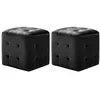 Image de 2 pcs Tables de chevet Noir 30x30x30 cm Tissu velours