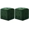 Image de 2 pcs Tables de chevet Vert 30x30x30 cm Tissu velours