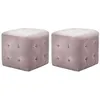 Image de Tables de chevet 2 pcs Rose 30x30x30 cm Tissu velours
