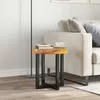 Image de vidaXL Table basse 40x45 cm Bois de teck massif et polyrésine281652