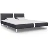 Image de Cadre de lit sans matelas noir similicuir 120x200 cm