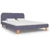 Image de Cadre de lit sans matelas gris clair tissu 180x200 cm