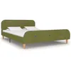 Image de Cadre de lit sans matelas vert tissu 140x200 cm