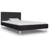 Image de Cadre de lit sans matelas noir tissu 90x200 cm