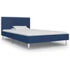 Image de Cadre de lit sans matelas bleu tissu 90x200 cm