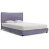 Image de Cadre de lit sans matelas gris clair tissu 140x200 cm