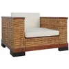 Image de Fauteuil avec coussins Marron Rotin naturel