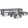 Image de Ensembles de bancs. canapes et tables de jardin vidaxl 4 pieces gris 3 personnes 125 x 220 x 55 bois