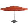 Image de vidaXL Parasol met draagbare voet terracottakleurig276326