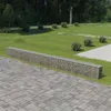 Image de vidaXL Mur à Gabion Couvercles Acier Galvanisé 600x30x50 cm Jardin Terrasse 143583