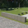 Image de vidaXL Schanskorfmuur met deksels 900x50x100 cm gegalvaniseerd staal143588