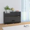 Image de vidaXL Buffet Noir brillant 107x35x80,5 cm283719