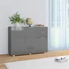 Image de Buffet Gris brillant 107x35x80,5 cm