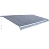 Image de vidaXL Luifel handmatig uittrekbaar 600 cm blauw/wit276352