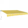 Image de vidaXL Luifel handmatig uittrekbaar 600 cm geel/wit276354