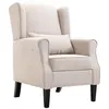 Image de vidaXL Fauteuil tissu beige