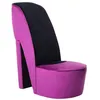 Image de vidaXL Hakstoel velours paars