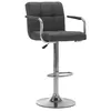 Image de Chaise de bar vidaxl interieur non pliable H. 92 cm en plastique gris