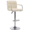 Image de Chaise de bar vidaxl H. 92 cm non pliable interieur en plastique beige
