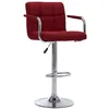Image de Chaise de bar vidaxl H. 92 cm non pliable en plastique interieur rouge