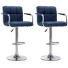 Image de Lot de 2 chaise de bar vidaxl H. 92 cm non empilable non pliable en plastique interieur bleu