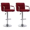 Image de Lot de 2 chaise de bar vidaxl interieur non pliable H. 112 cm en acier rouge