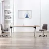 Image de Lot de 2 chaise vidaxl en bois non pliable interieur H. 84 cm marron