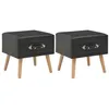 Image de Tables de chevet 2 pcs Noir 40x35x40 cm Similicuir