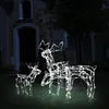 Image de vidaXL Cordon Lumineux de Noël 3 pcs Rennes Décoration de Noël Lumière Décoration de Jardin Balcon Extérieur Maison Intérieur 229 LED