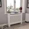 Image de Cache-radiateur Blanc - VIDAXL - 112x19x81,5 cm - MDF - Fonction décorative et espace de rangement