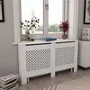 Image de Cache-radiateur - VIDAXL - Blanc - MDF - 152x19x81,5 cm
