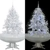 Image de vidaXL Kerstboom sneeuwend met paraplubasis 140 cm wit284334