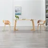 Image de Chaise vidaxl en bois non pliable H. 70 cm interieur beige