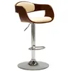Image de Chaise de bar vidaxl interieur non pliable en bois H. 87 cm beige