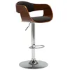 Image de Chaise de bar vidaxl en bois non pliable interieur H. 87 cm gris