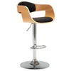 Image de Chaise de bar Vidaxl en bois non pliable H. 87 cm interieur noir