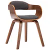 Image de Chaise vidaxl interieur non pliable en bois H. 70 cm gris