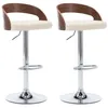 Image de Lot de 2 chaise de bar vidaxl interieur non pliable H. 100.5 cm en bois beige