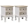 Image de 2 pcs Tables de chevet 35x30x50 cm Bois de Paulownia