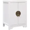 Image de Table de chevet Blanc 38 x 28 x 52 cm Bois de Paulownia
