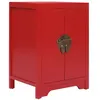 Image de vidaXL Table de Chevet Table de Nuit Armoire de Chevet Bout de Canapé Chambre à Coucher Salon Maison Intérieur Rouge Bois de Paulownia