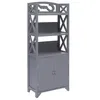 Image de vidaXL Badkamerkast 46x24x116 cm paulowniahout grijs284110