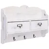 Image de vidaXL Porte-manteau mural Blanc 50x10x34 cm Bois