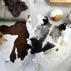 Image de Tapis en peau de vache véritable Noir et blanc 150 x 170 cm