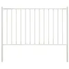 Image de vidaXL Hekpaneel met palen 1,7x0,75 m gepoedercoat staal wit145215