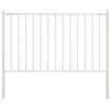 Image de vidaXL Hekpaneel met palen 1,7x1 m gepoedercoat staal wit145216