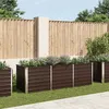 Image de vidaXL Bac de Jardin en Acier Galvanisé 240x80x77 cm, Marron, Résistant, Fond Ouvert, Bac à Fleurs et Légumes, DIY, 45713